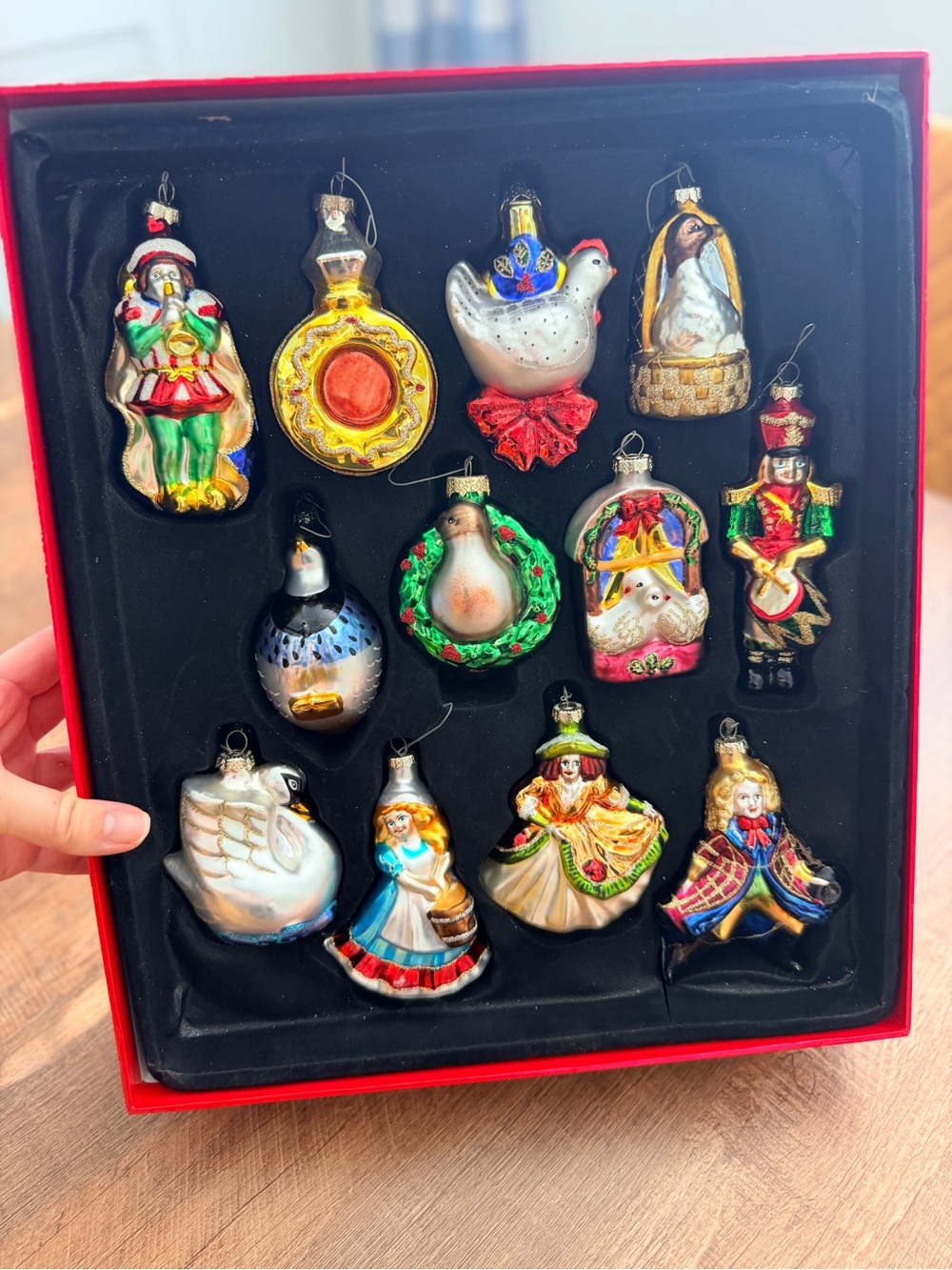 Holiday Decorative Glass Ornament Set - Multicolor